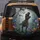 Tyrannosaurus Rex Juvenile Pterodactyls Glowing Jungle Scene - Dinosaur Fan Gift Spare Tire Cover - 5