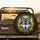 Fierce Forward Facing Wolf Head with Yellow Splatter - Off-Road Adventure Enthusiast Gift Spare Tire Cover - 2