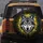 Fierce Forward Facing Wolf Head with Yellow Splatter - Off-Road Adventure Enthusiast Gift Spare Tire Cover - 5