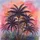Tropical Palm Trees Coral Magenta Sunset Sky - Outdoors Adventure Gift Spare Tire Cover - 6