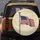 Waving American Flag Aged Parchment Bald Eagle Independence Day Gift for Veterans Spare Tire Cover - 5