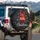 Red Christmas Ornament Merry Christmas Snowflakes - Christmas Gift Spare Tire Cover - 3