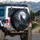 Gray Wolf Howling Rock Pine Trees - Full Moon Night Sky Wilderness Wildlife Lover Gift Spare Tire Cover - 3
