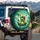 Cartoon Frog Aviator Goggles Green Leaf Soaring - Outdoor Adventure Gift for Wildlife Lover Spare Tire Cover - 3