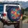 Daisy Flowers Golden Bird Floral Arrangement - Nature Lover Road Trip Gift Spare Tire Cover - 3