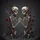 Gothic Skeleton Couple Red Roses Clasped Hands - Eternal Bond Love Story Gift Spare Tire Cover - 6