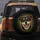 Black Tan Brown Eyed Dog Portrait Pink Tongue Yellow Outline - Dog Lover Vehicle Accessory Gift Spare Tire Cover - 5