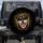 Black Tan Brown Eyed Dog Portrait Pink Tongue Yellow Outline - Dog Lover Vehicle Accessory Gift Spare Tire Cover - 1