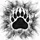 Large Paw Print Black Marble Swirls - Outdoor Adventure Gift Spare Tire Cover - 6