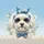 White Maltese Dog Sunglasses Blue Bandana Daisies Bow - Everyday Dog Lover Gift Spare Tire Cover - 6