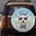 White Maltese Dog Sunglasses Blue Bandana Daisies Bow - Everyday Dog Lover Gift Spare Tire Cover - 5