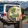 Happy Campers Vintage Travel Trailer Stars Stripes - Patriotic Camping Adventure Spare Tire Cover - 3