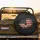 Distressed American Flag Thin Red Line - Patriotic Home Decor Gift for Firefighters Spare Tire Cover - 2