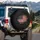 Distressed American Flag Thin Red Line - Patriotic Home Decor Gift for Firefighters Spare Tire Cover - 3