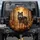 Majestic Gray Wolf Golden Eyes Autumn Foliage Forest Floor Scene - Wildlife Lover Gift Spare Tire Cover - 1