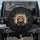 Curious Wide-Eyed Tabby Cat, Luminous Amber Eyes, Torn Dark Background - Cat Lover Gift Spare Tire Cover - 1