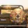 Joyful Fluffy Pembroke Corgi Heart Tag Tulip Field - Spring Dog Lover Gift Spare Tire Cover - 2