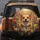 Joyful Fluffy Pembroke Corgi Heart Tag Tulip Field - Spring Dog Lover Gift Spare Tire Cover - 5