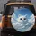 Cat Cloud Blue Sky Landscape Layered Clouds - Automotive Decor Gift for Cat Lover Spare Tire Cover - 5