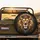 Lion Head Ornate Crown Jewels Golden Filigree - Regal Wildlife Gift Spare Tire Cover - 2