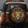Lion Head Ornate Crown Jewels Golden Filigree - Regal Wildlife Gift Spare Tire Cover - 5
