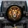 Lion Head Ornate Crown Jewels Golden Filigree - Regal Wildlife Gift Spare Tire Cover - 1
