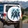 Three Samurai Warriors Katana Ink Splatter - Vehicle Decor Gift for History Buffs Spare Tire Cover - 3