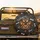 Wooden Dog Paw Heart Paw Prints Bones Welcome Home Love Dark Wood Grain - Pet Owner Gift Spare Tire Cover - 2