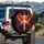 Ornate Sword Glowing Golden Blade Fiery Phoenix Wings Magical Energy Embers - Travel Essentials Gift Spare Tire Cover - 3