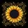 Sunflower Golden Vines Leaves Floral Black - Home Decor Gift Spare Tire Cover - 6
