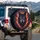 Alpha Wolf Head Fiery Smoke Glowing Embers Dark Abyss Swirling Energy - Wildlife Lover Gift Spare Tire Cover - 3