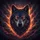 Alpha Wolf Head Fiery Smoke Glowing Embers Dark Abyss Swirling Energy - Wildlife Lover Gift Spare Tire Cover - 6