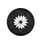 White Daisy Yellow Stamen Dark Botanical Leaves Organic Forms - Garden Lover Gift Spare Tire Cover - 4