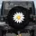White Daisy Yellow Stamen Dark Botanical Leaves Organic Forms - Garden Lover Gift Spare Tire Cover - 1