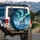 Arctic Polar Bear Aurora Borealis Iceberg Scene - Wildlife Lover Outdoor Gift Spare Tire Cover - 3