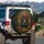 Regal Skeletal Queen Marigold Skull Throne - Día de Muertos Gift for Gothic Art Lover Spare Tire Cover - 3