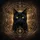 Black Cat Golden Astrological Alchemical Cosmic Nebula Esoteric Home Decor Gift Spare Tire Cover - 6