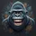 Mischievous Smiling Blue Gorilla Face with Teeth and Wide Eyes Jungle - Adventure Seeker Gift Spare Tire Cover - 6
