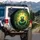 Coiled Green Snake Golden Ornate Key Tropical Jungle Ethereal Glow - Wildlife Lover Gift Spare Tire Cover - 3