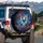 Majestic Blue Morpho Butterflies Cosmic Nebula Stars - Wildlife Lover Gift Spare Tire Cover - 3