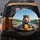 Hamster Go-Kart Checkered Aviator Helmet Green Hills Racetrack - Racing Fan Gift Spare Tire Cover - 5