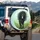 Black Pony Wild Mane Wildflower Grass Field Sky - Wildlife Lover Gift for Horse Owners Spare Tire Cover - 3