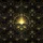 Deep Black Symmetric Interconnected Art Deco Golden Fan Cluster - Outdoor Auto Accessory Spare Tire Cover - 6