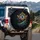Evil Eye Golden Filigree Crown Blue Gemstones Celestial Night - Protection Charm Gift Spare Tire Cover - 3