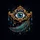 Evil Eye Golden Filigree Crown Blue Gemstones Celestial Night - Protection Charm Gift Spare Tire Cover - 6