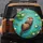 River Otter Floating Back Lily Pads Water Lilies Freshwater Pond - Wildlife Lover Gift Spare Tire Cover - 5