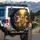 Five Waving Golden Retriever Dogs Scenic Road Trip - Travel Essentials for Pet Owners Spare Tire Cover - 3