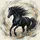 Majestic Black Horse White Blaze - Wildlife Lover Gift Spare Tire Cover - 6