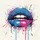 Electric Blue Hot Pink Pop Art Lips - Street Art Home Decor Gift for Her Spare Tire Cover - 6