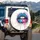 Electric Blue Hot Pink Pop Art Lips - Street Art Home Decor Gift for Her Spare Tire Cover - 3